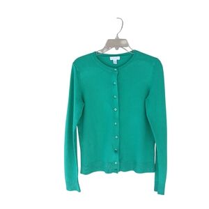 Charter Club Green Crewneck Cardigan Size MP